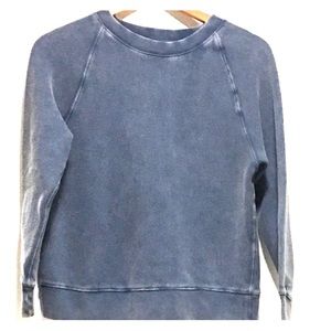Free People Indigo washed out sweatshirt, weathered blue